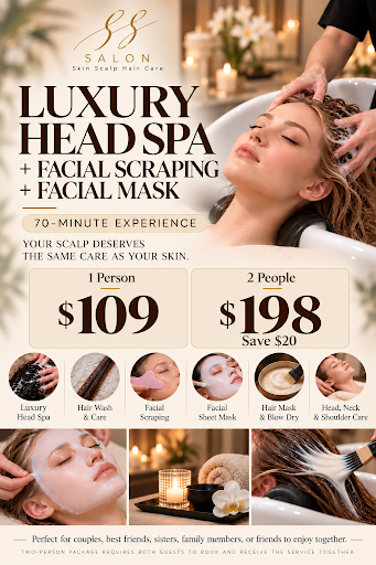 Luxury Head Spa + Facial Care｜2 People $198